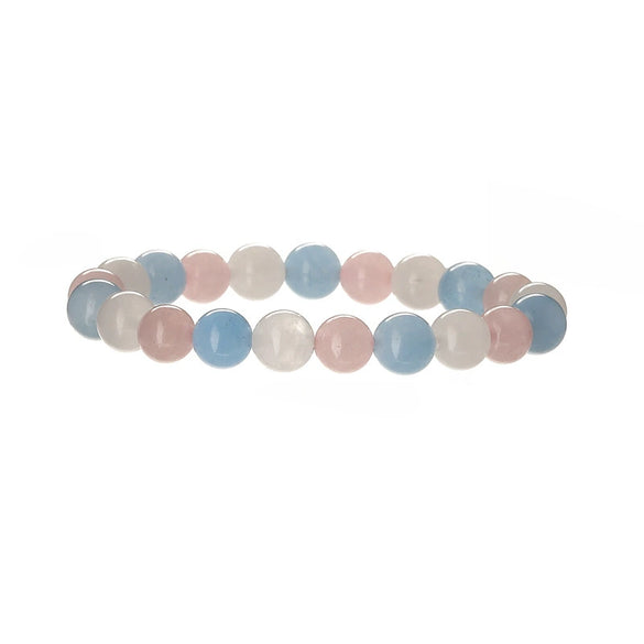 Wholesale Handmade Geometric Natural Stone Agate Beaded Bracelet