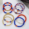 Wholesale Handmade Geometric Polymer Alloy Acrylic Rugby Bracelet For Friendship