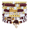 Wholesale Handmade Geometric Polymer Alloy Acrylic Rugby Bracelet For Friendship
