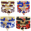 Wholesale Handmade Geometric Polymer Alloy Acrylic Rugby Bracelet For Friendship