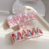 Wholesale Handmade Geometric Pvc Women's Hair Grab Clip Hair Accessories