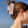 Wholesale Handmade Geometric Pvc Women's Hair Grab Clip Hair Accessories