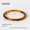 Wholesale Handmade Geometric Retro Amber Black And White Gradient Resin Bracelet And Ring Jewelry For Women