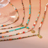 Wholesale Handmade Geometric Stainless Steel Beaded Necklace Pendant Clavicle Chain Choker For Women