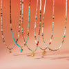 Wholesale Handmade Geometric Stainless Steel Beaded Necklace Pendant Clavicle Chain Choker For Women