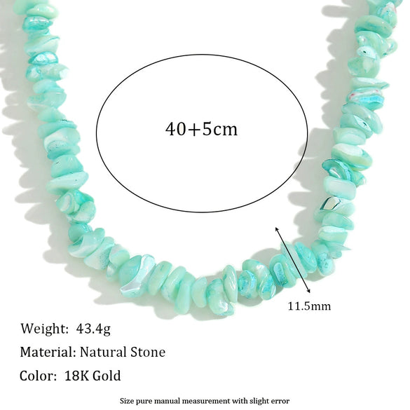 Wholesale Handmade Geometric Stainless Steel Beaded Pendant Necklace For Women