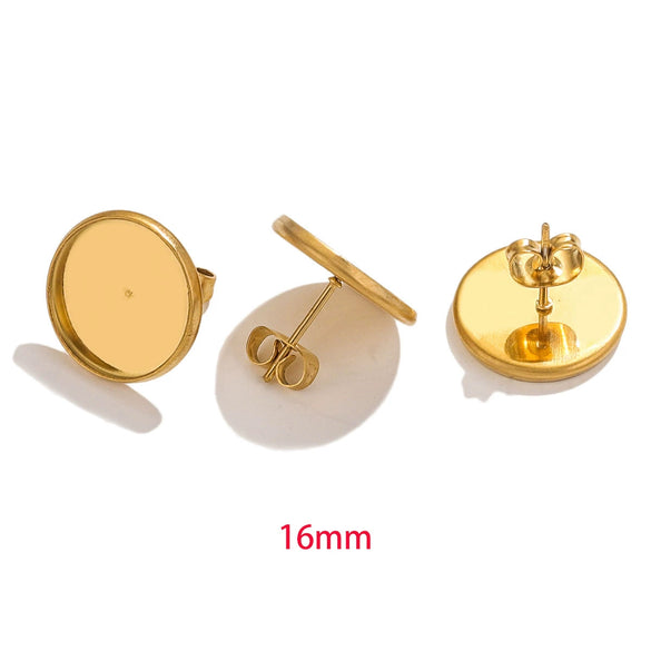Wholesale Handmade Geometric Stainless Steel Multicolor Electroplated Women's Earrings Accessories