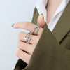 Wholesale Handmade Geometric 316L Stainless Steel Ring Jewelry Electroplated Unisex