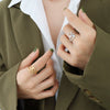 Wholesale Handmade Geometric 316L Stainless Steel Ring Jewelry Electroplated Unisex