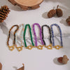 Wholesale Handmade Geometric Vintage Stainless Steel Real Gold Plated Malachite Tiger Eye Stone Beaded Bracelet For Women