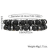 Wholesale Handmade Geometric Volcanic Stone Black Gallstone Beaded Elastic Unisex Bracelet
