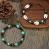 Wholesale Handmade Geometric Wood Coconut Shell Chip Multilayer Stacked Bracelet Set Unisex