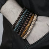 Wholesale Handmade Geometric Wood Coconut Shell Chip Multilayer Stacked Bracelet Set Unisex