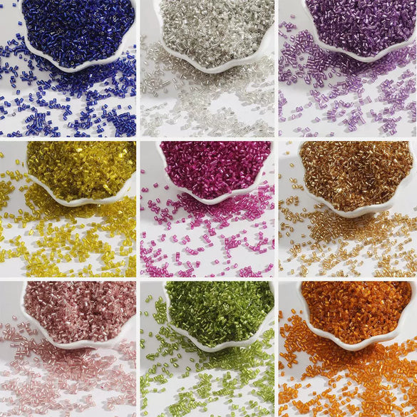 Wholesale Handmade Glass And Silver Tube Beads Clothing Accessories