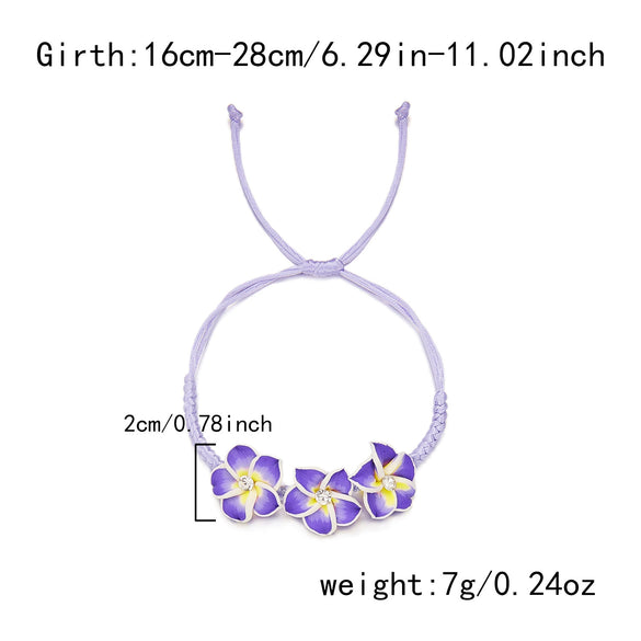 Wholesale Handmade Glass Flower Bracelet And Anklet For Women