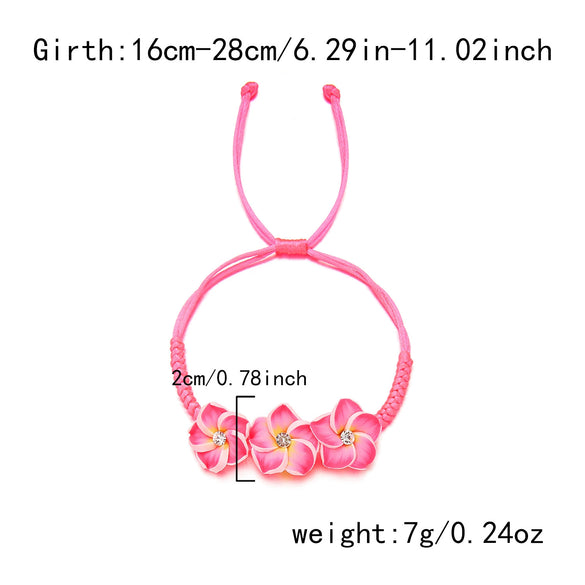 Wholesale Handmade Glass Flower Bracelet And Anklet For Women