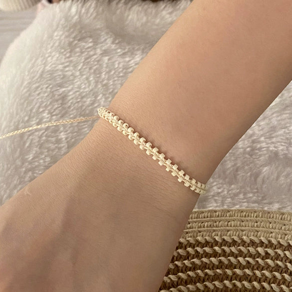 Wholesale Handmade Glass Glaze Rice Bead Woven Bohemian Bracelet For Women