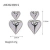 Wholesale Handmade Heart Stainless Steel 18K Electroplated Geometric Women's Earrings