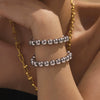 Wholesale Handmade Hollow Round Bead Colormatching Bracelet In Geometric Pattern Stainless Steel 18K Gold Plated For Women