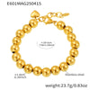 Wholesale Handmade Hollow Round Bead Colormatching Bracelet In Geometric Pattern Stainless Steel 18K Gold Plated For Women