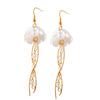 Wholesale Handmade Iron Women's Jellyfish Animal Zodiac Earrings With Crystal Tassel Pearl
