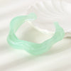Wholesale Handmade Irregular Flowershaped Transparent Green Resin Bracelet Jewelry For Women