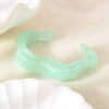 Wholesale Handmade Irregular Flowershaped Transparent Green Resin Bracelet Jewelry For Women