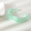 Wholesale Handmade Irregular Flowershaped Transparent Green Resin Bracelet Jewelry For Women