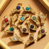 Wholesale Handmade Jewelry Stainless Steel Geometric Style With Natural Stone And 18K Gold Plated