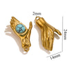 Wholesale Handmade Jewelry Stainless Steel Geometric Style With Natural Stone And 18K Gold Plated