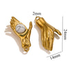 Wholesale Handmade Jewelry Stainless Steel Geometric Style With Natural Stone And 18K Gold Plated