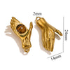 Wholesale Handmade Jewelry Stainless Steel Geometric Style With Natural Stone And 18K Gold Plated