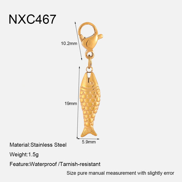Wholesale Handmade 18K Gold Plated Stainless Steel Crab Mermaid Pendant Jewelry Accessories For Women