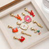 Wholesale Handmade 18K Gold Plated Stainless Steel Crab Mermaid Pendant Jewelry Accessories For Women