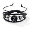 Wholesale Handmade Leather Bracelet With Letters Numbers Text Pattern Unisex Style