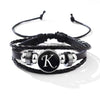 Wholesale Handmade Leather Bracelet With Letters Numbers Text Pattern Unisex Style