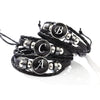 Wholesale Handmade Leather Bracelet With Letters Numbers Text Pattern Unisex Style