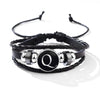 Wholesale Handmade Leather Bracelet With Letters Numbers Text Pattern Unisex Style