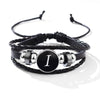 Wholesale Handmade Leather Bracelet With Letters Numbers Text Pattern Unisex Style