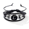 Wholesale Handmade Leather Bracelet With Letters Numbers Text Pattern Unisex Style