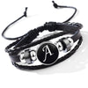 Wholesale Handmade Leather Bracelet With Letters Numbers Text Pattern Unisex Style