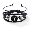Wholesale Handmade Leather Bracelet With Letters Numbers Text Pattern Unisex Style
