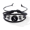 Wholesale Handmade Leather Bracelet With Letters Numbers Text Pattern Unisex Style