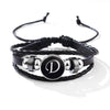 Wholesale Handmade Leather Bracelet With Letters Numbers Text Pattern Unisex Style