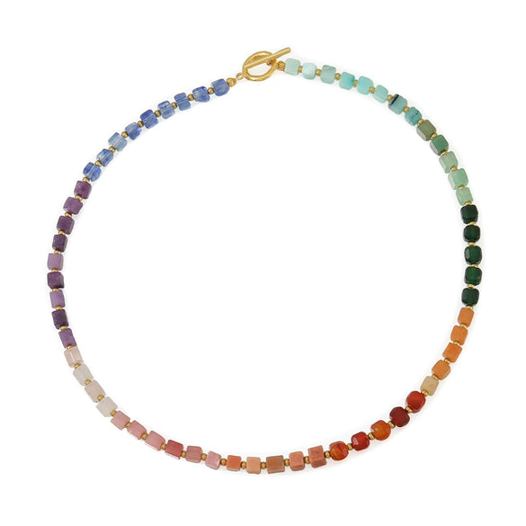 Wholesale Handmade Light Luxury Natural Tiger Eye And Freshwater Pearl Beaded Love Heart Pendant Necklace For Women