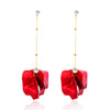 Wholesale Handmade Matte Resin Flower Tassel Earrings For Women