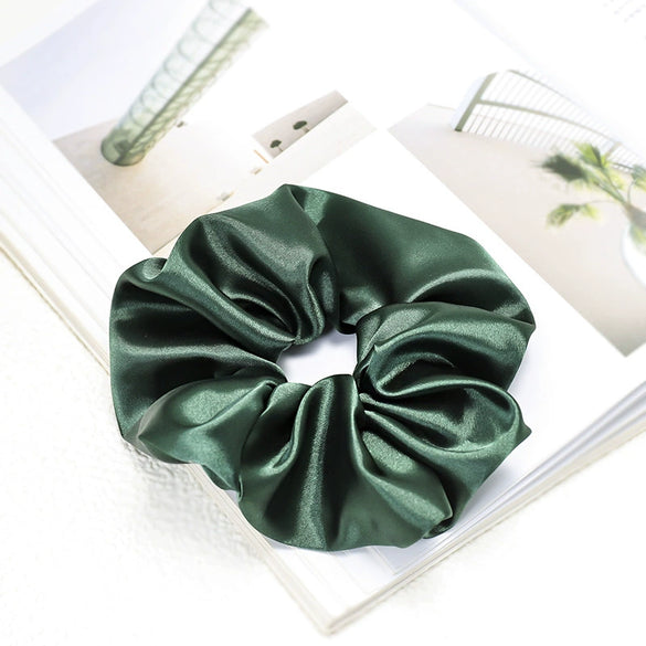 Wholesale Handmade Minimalist Natural Cloth Hair Ring Solid Color Hair Accessories