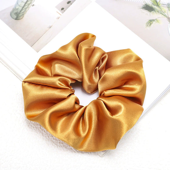 Wholesale Handmade Minimalist Natural Cloth Hair Ring Solid Color Hair Accessories
