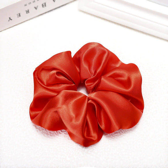 Wholesale Handmade Minimalist Natural Cloth Hair Ring Solid Color Hair Accessories