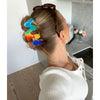 Wholesale Handmade Minimalist Pvc Mshaped Dopamine Rainbow Hair Clips For Women